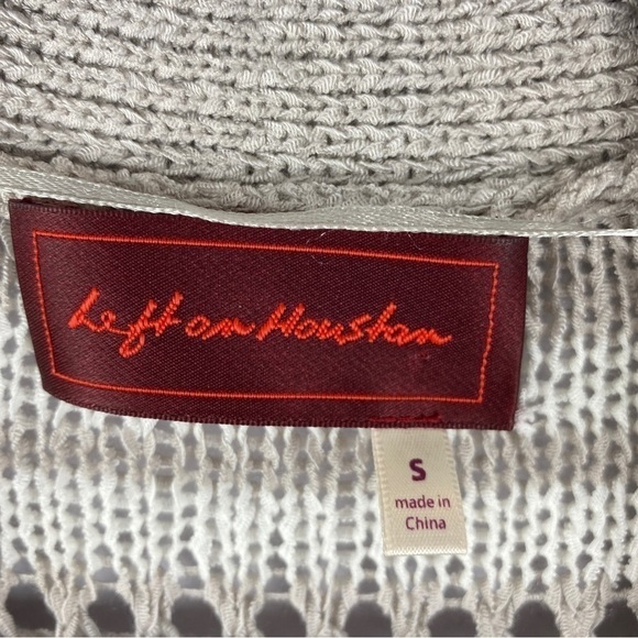 ANTHROPOLOGIE Left on Houston Cream Crochet Open Cardigan Small - Picture 6 of 9